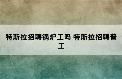 特斯拉招聘锅炉工吗 特斯拉招聘普工